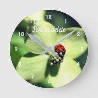 Ladybug On White Dogwood Flower Personalized