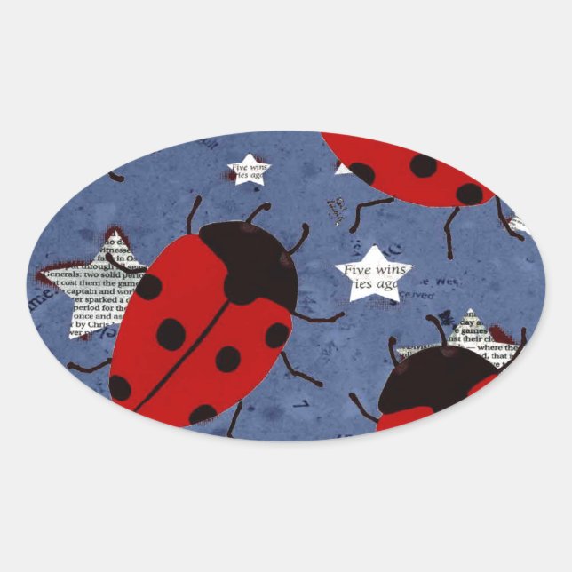LADYBUG OVAL STICKER (Front)