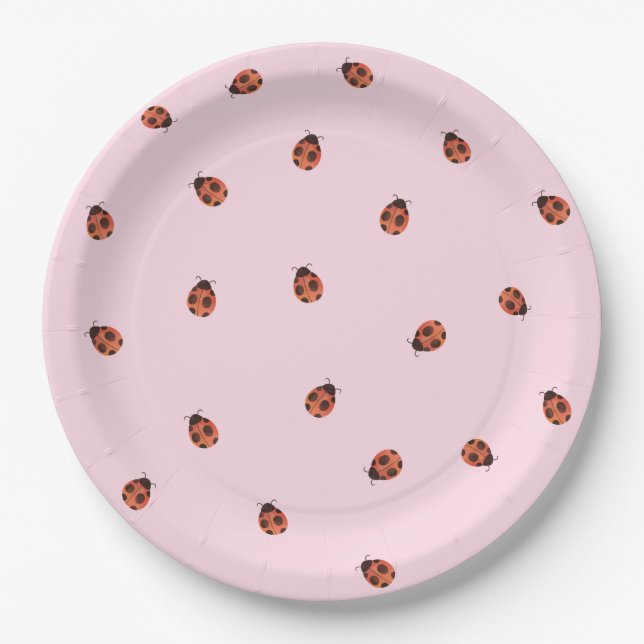 Ladybug Paper Plates Party Decor (Front)