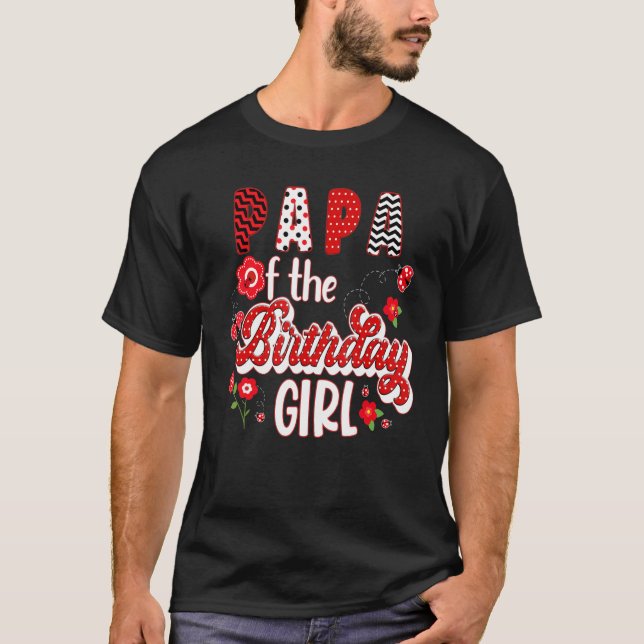 Ladybug Party Birthday Family Matching T-Shirt (Front)