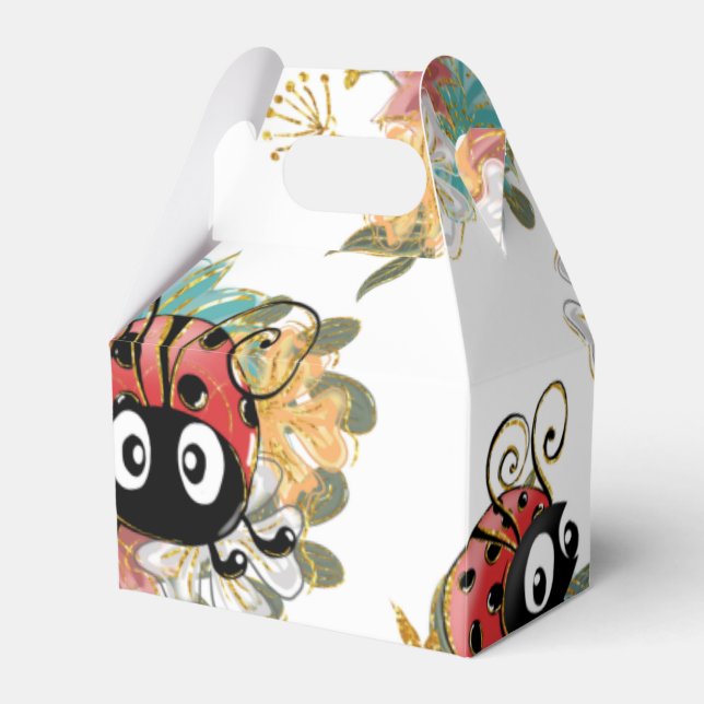 Ladybug Party Favour Treat Box                     (Front Side)