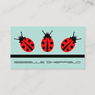 Ladybug Pattern Business Card