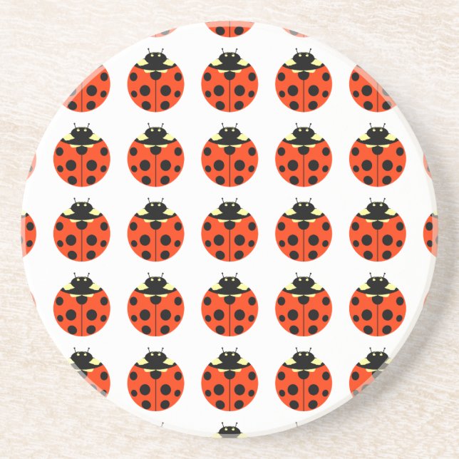 ladybug pattern coaster (Front)