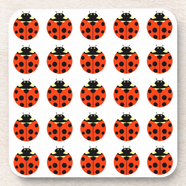 ladybug pattern coaster (Front)