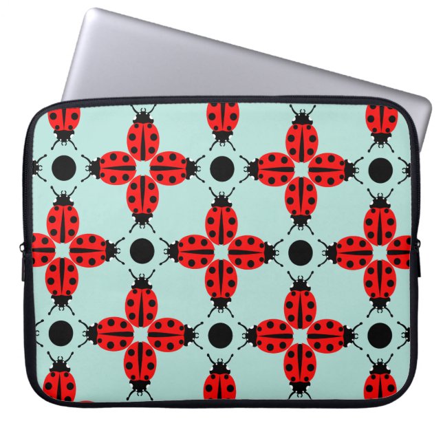 Ladybug Pattern Laptop Sleeve (Front)