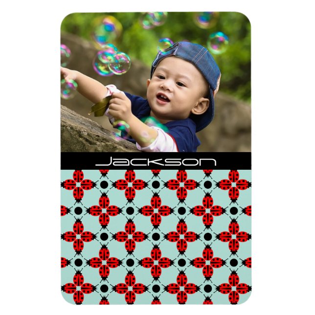 Ladybug Pattern Magnet (Vertical)