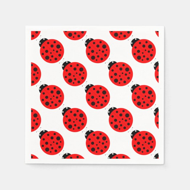 Ladybug Pattern Napkin (Front)
