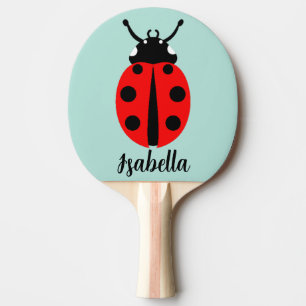 Ladybug Pattern Ping Pong Paddle