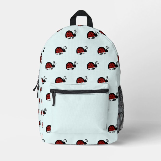 Ladybug pattern printed backpack (Front)