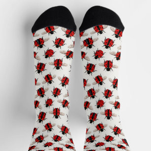 Ladybug Pattern Socks