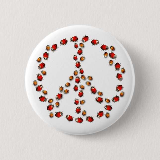 Ladybug Peace Button (Front)
