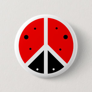 Ladybug Peace Button