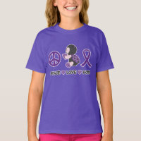 Ladybug Peace Love Hope Purple Awareness Ribbon