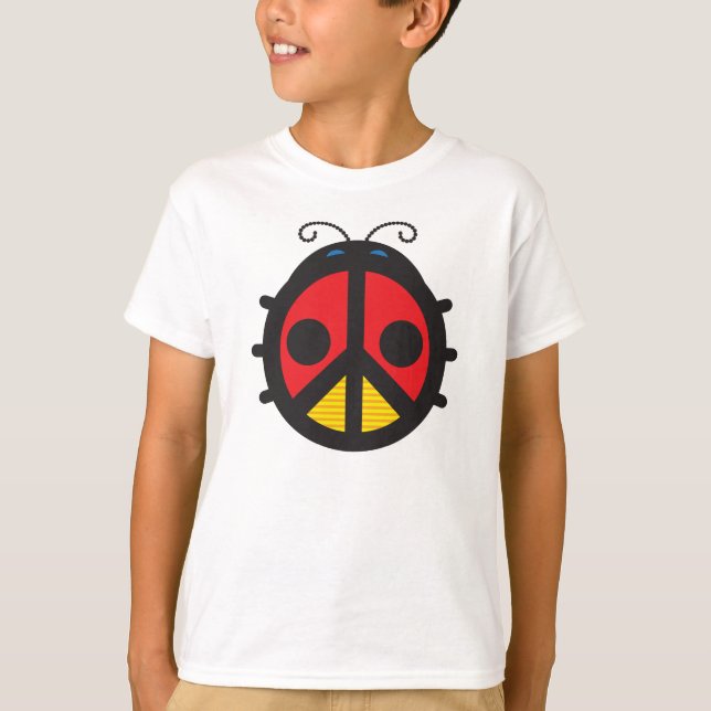 Ladybug Peace Sign T-Shirt (Front)