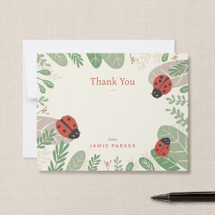 Ladybug Personalised Children’s Thank You Note Card