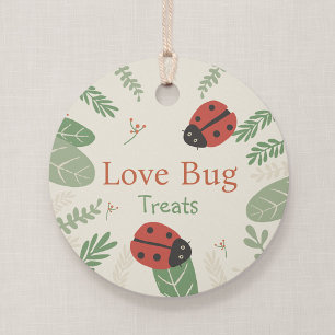 Ladybug Personalised Love Bug Treats Birthday Favour Tags