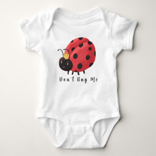 Ladybug Personalised Name Cute Morden Baby Bodysuit