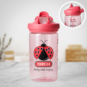 Ladybug Personalised Water Bottle with Timeline