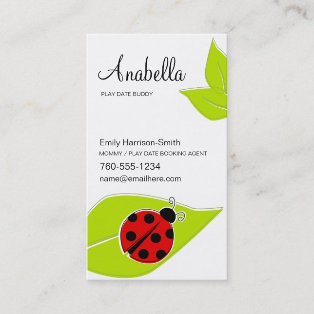 Ladybug Play Date Cards (Front)