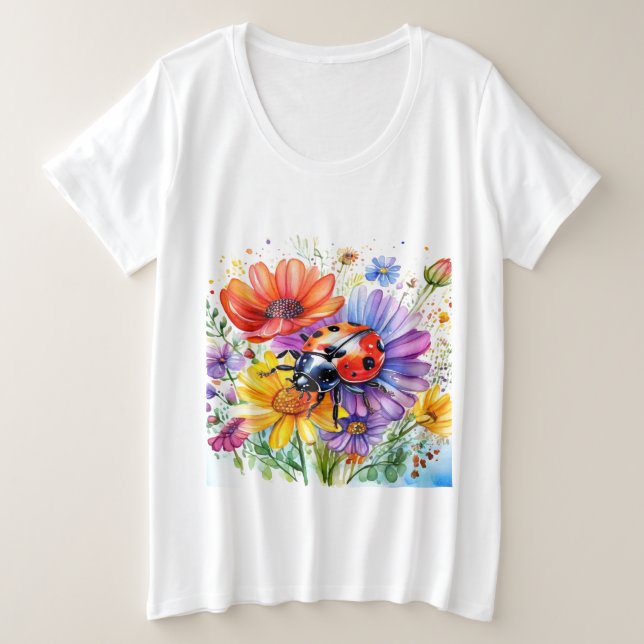 Ladybug Plus Size T-Shirt (Design Front)