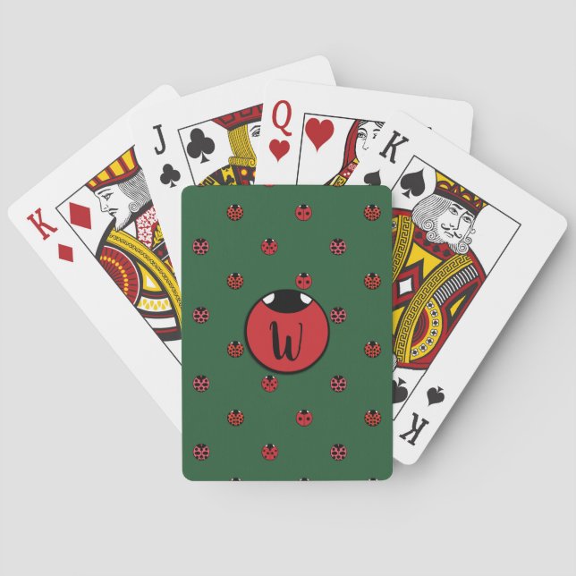 Ladybug Polka Dots Classic Playing Cards (Back)