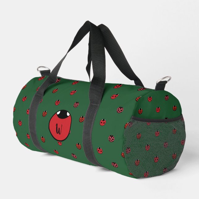 Ladybug Polka Dots Duffle Bag (Right Corner)