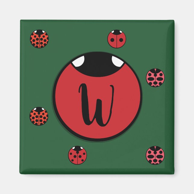 Ladybug Polka Dots Magnet (Front)
