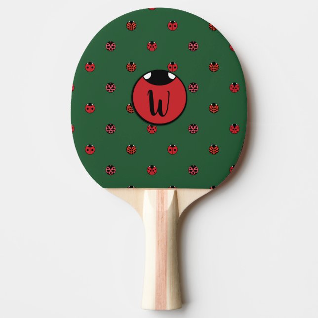 Ladybug Polka Dots Ping Pong Paddle (Front)