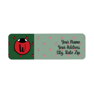 Ladybug Polka Dots Return Address Label