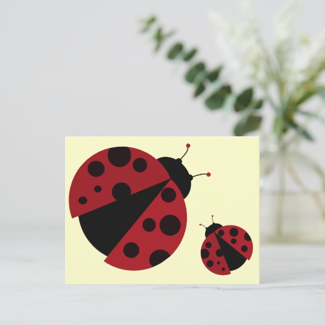 Ladybug  postcard (Standing Front)