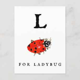 Ladybug postcard