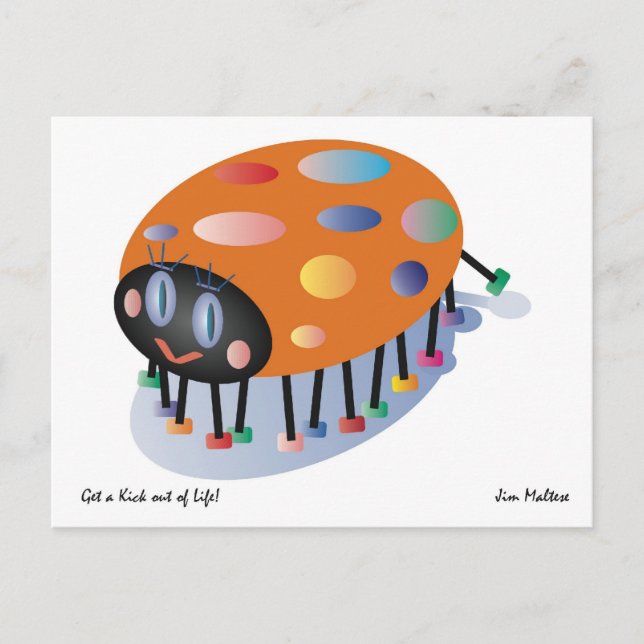 LADYBUG POSTCARD GREETING / JIM MALTESE (Front)