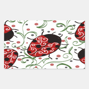 Ladybug Rectangular Sticker