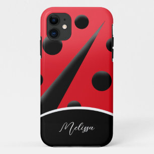 Ladybug Red and Black Modern Ladybugs Case-Mate iPhone Case