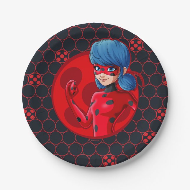 Ladybug Red Badge Paper Plate (Front)