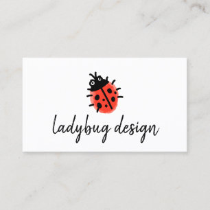 Ladybug Red Black Business Card