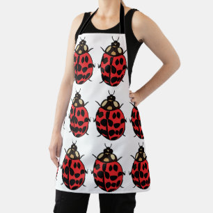 Ladybug Red Black Insect Ladybug  Apron