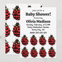 Ladybug Red Black Insect Ladybug Baby Girl Shower