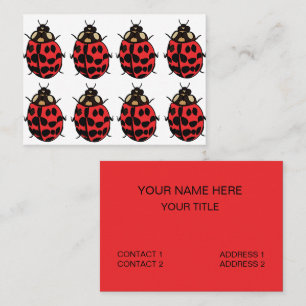 Ladybug Red Black Insect Ladybug Business Card