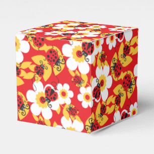 Ladybug red patterned kids party or Easter box