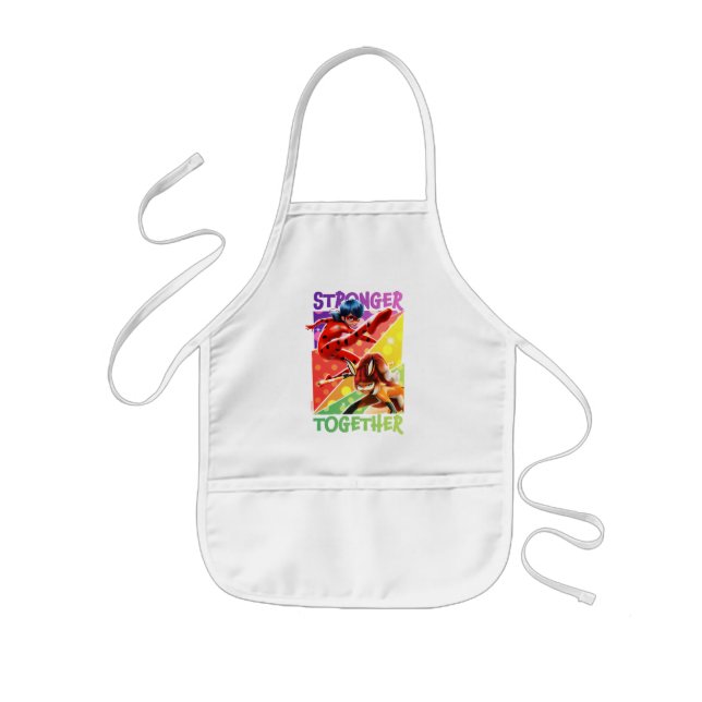 Ladybug & Rena Rouge | Stronger Together Kids Apron (Front)