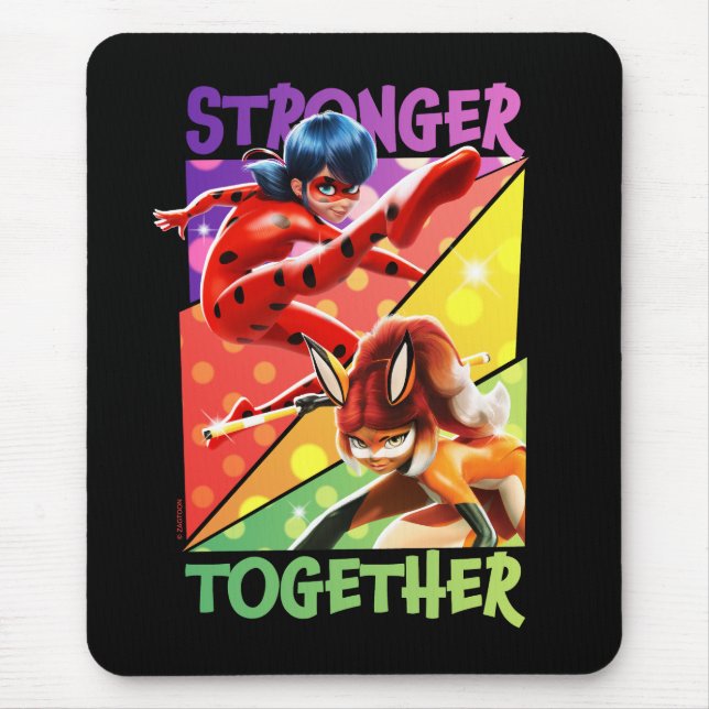 Ladybug & Rena Rouge | Stronger Together Mouse Pad (Front)