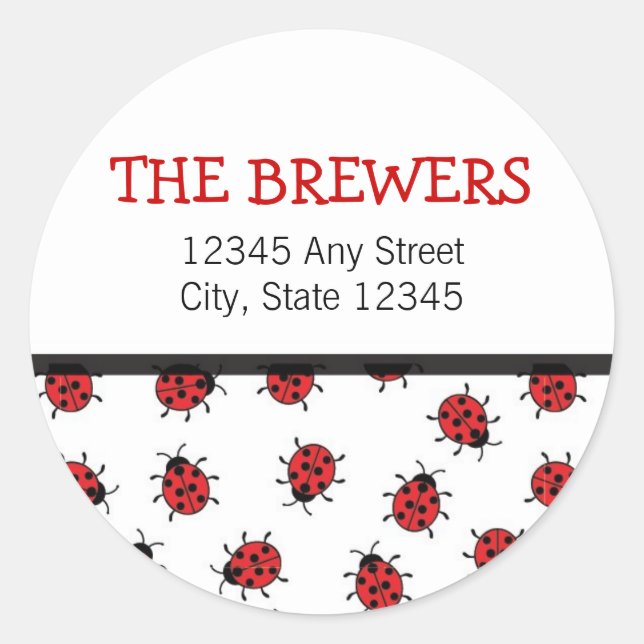Ladybug Return Address Labels (Front)