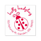 Ladybug Return Address Stamp Round Self Inking