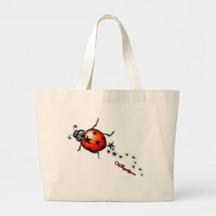 Ladybug Rockstar Large Tote Bag