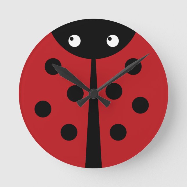 Ladybug Round Clock (Front)