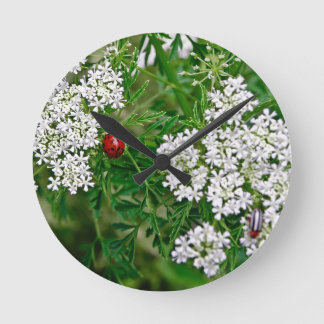 Ladybug Round Clock