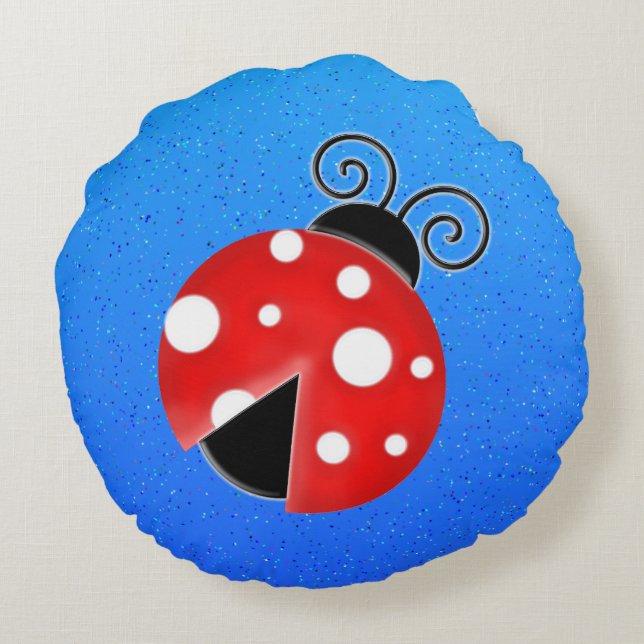 ladybug round cushion (Back)