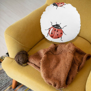 Ladybug Round Cushion