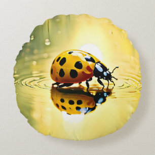 Ladybug Round Pillow